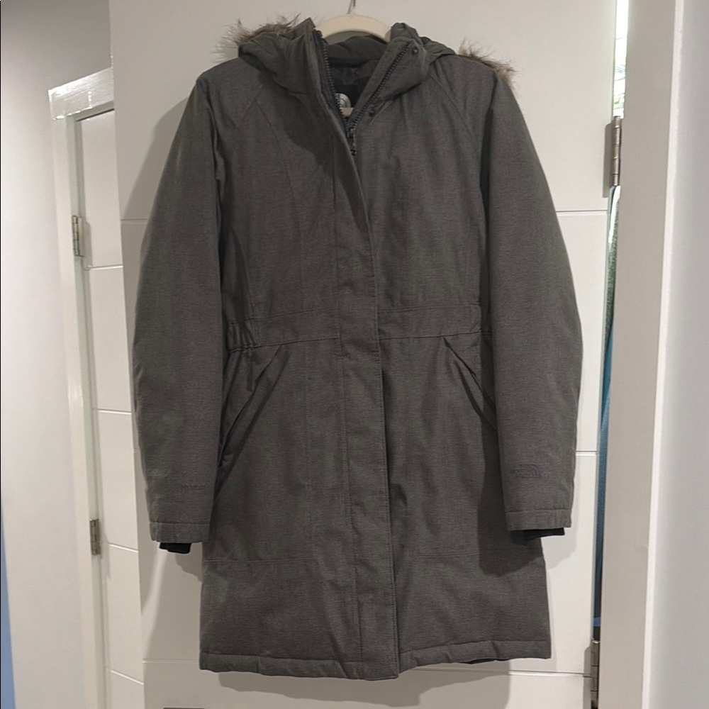 Women’s Long Hooded Winter Coat - Gray
